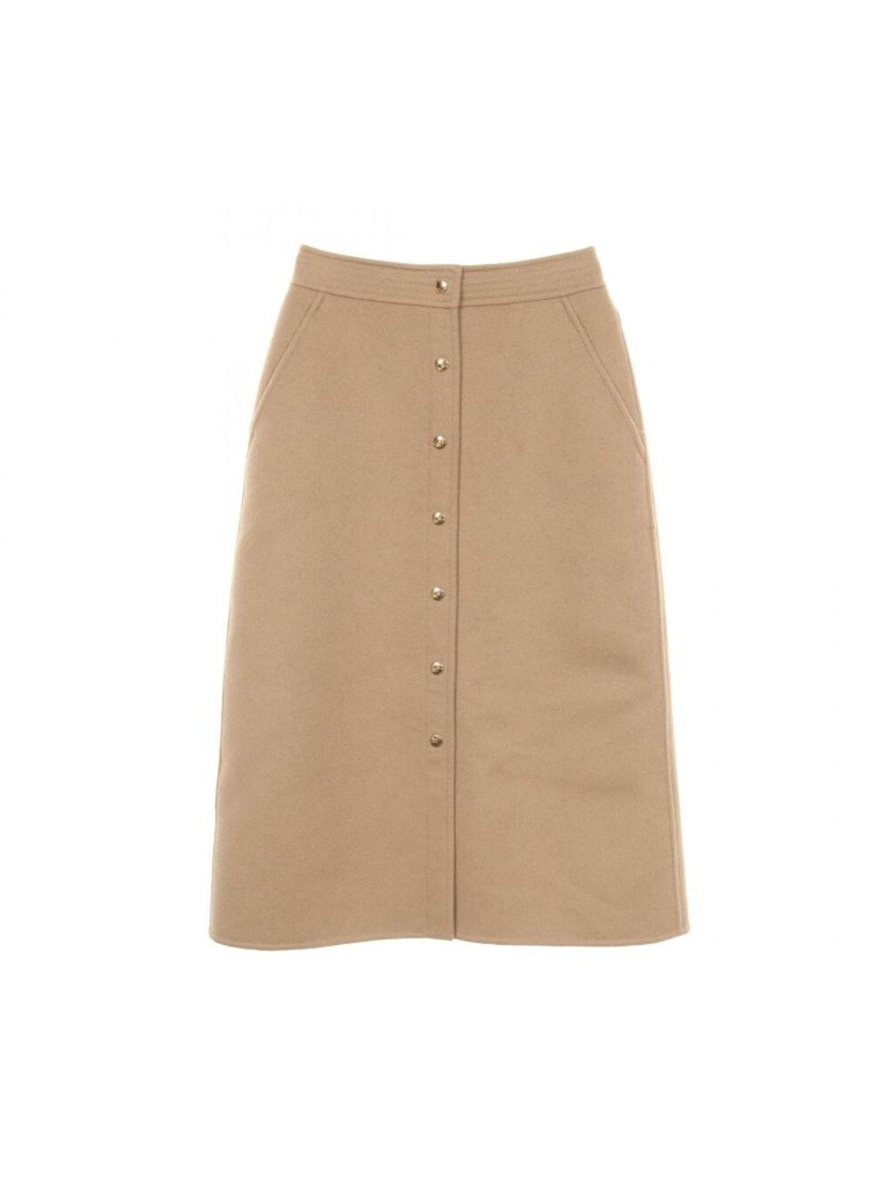 Louis Vuitton Skirt Lining Monogram Beige Wool Silk